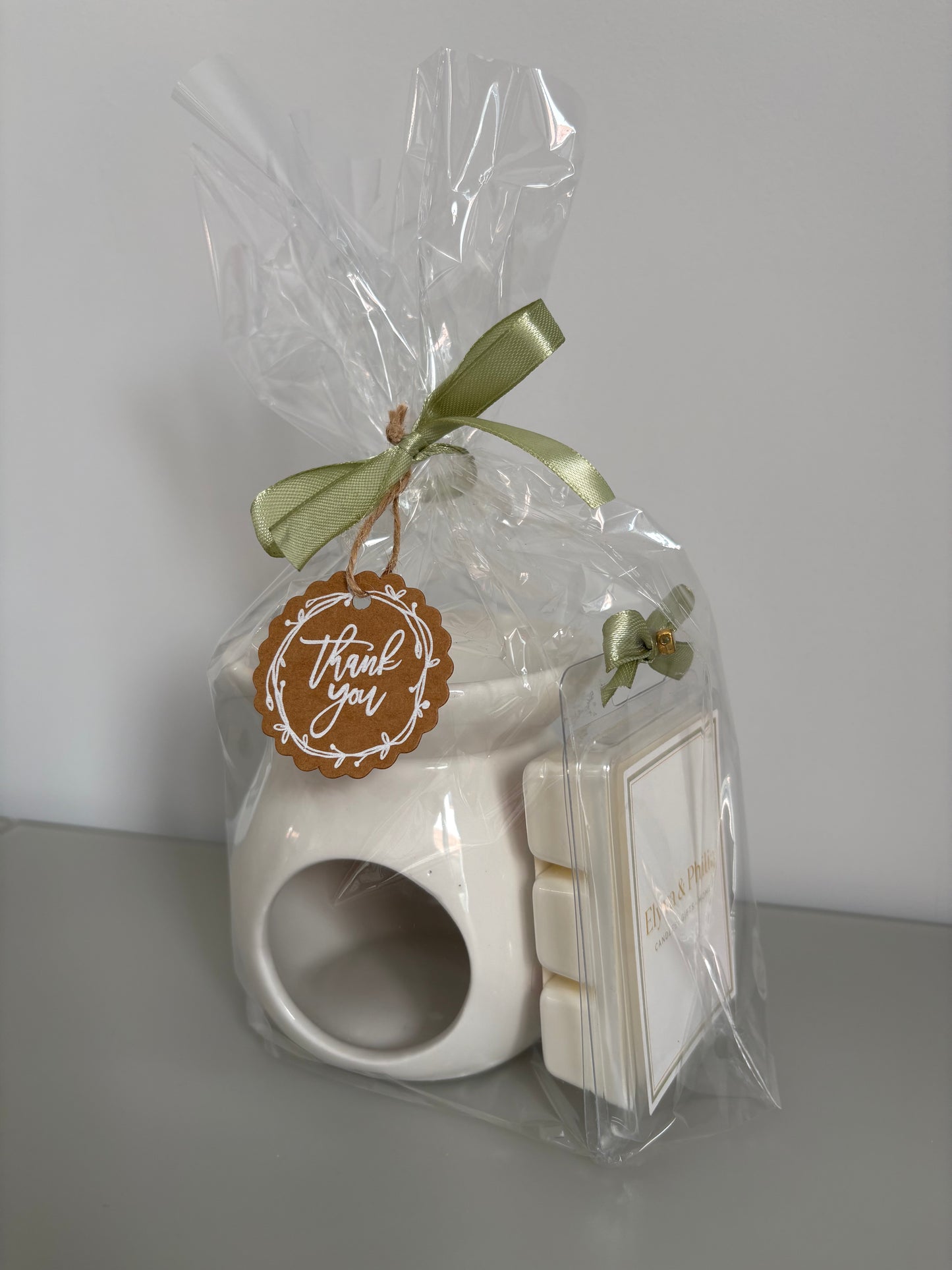 Wax Melt Burner & Mediterranean Garden Wax Melt Gift Set