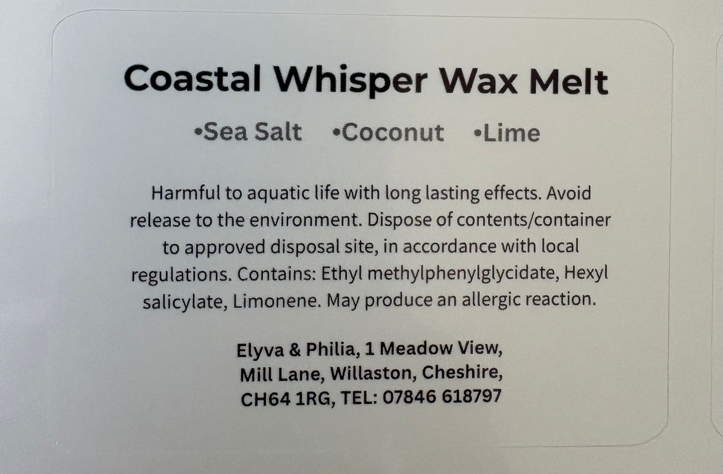 Coastal Whisper Wax Melt